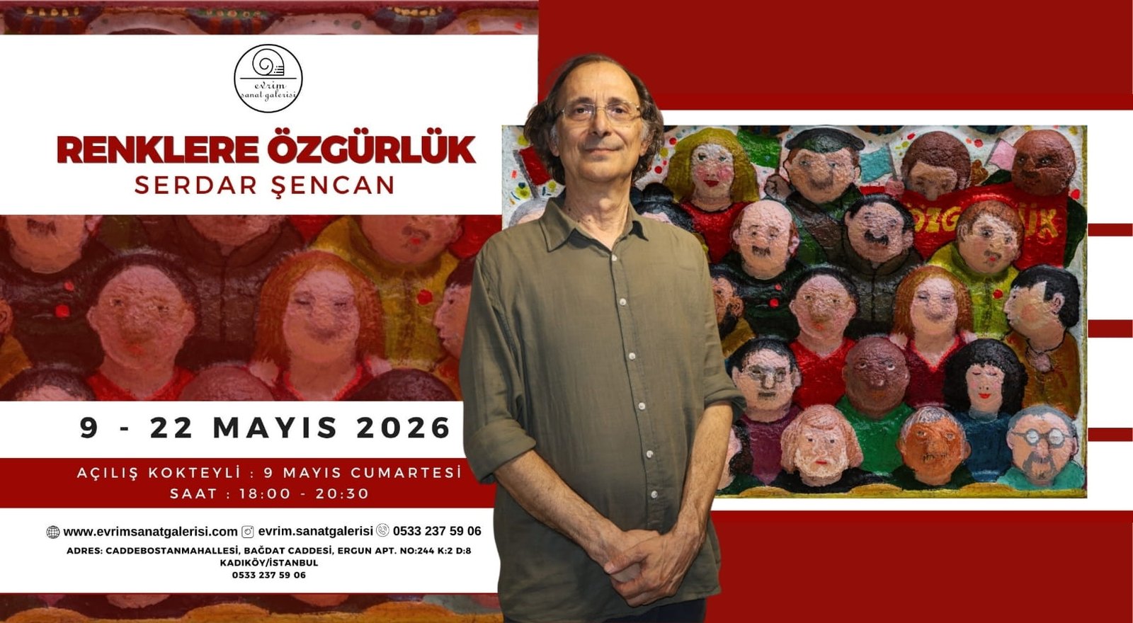 “Renklere Özgürlük” Kapılarını Açtı:  Serdar Şencan’dan Mizah ve İroniyle Örülü Çarpıcı Sergi